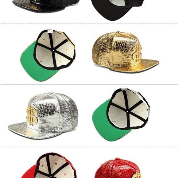 Hip Hop Hat,Flat-Brimmed Hat,Rock Cap,Adjustable Snapback Hat for Men and Women - Picture 5 of 6